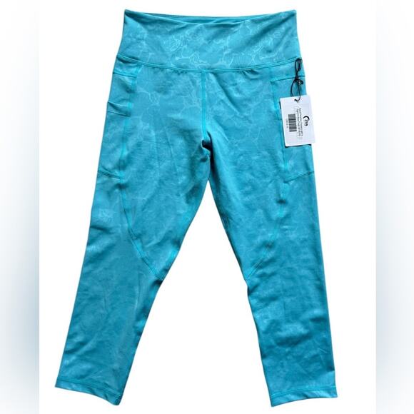 Zyia Active Aqua Paradise pocket light N tight hi rise capri size 8-10 NWT - Picture 1 of 7